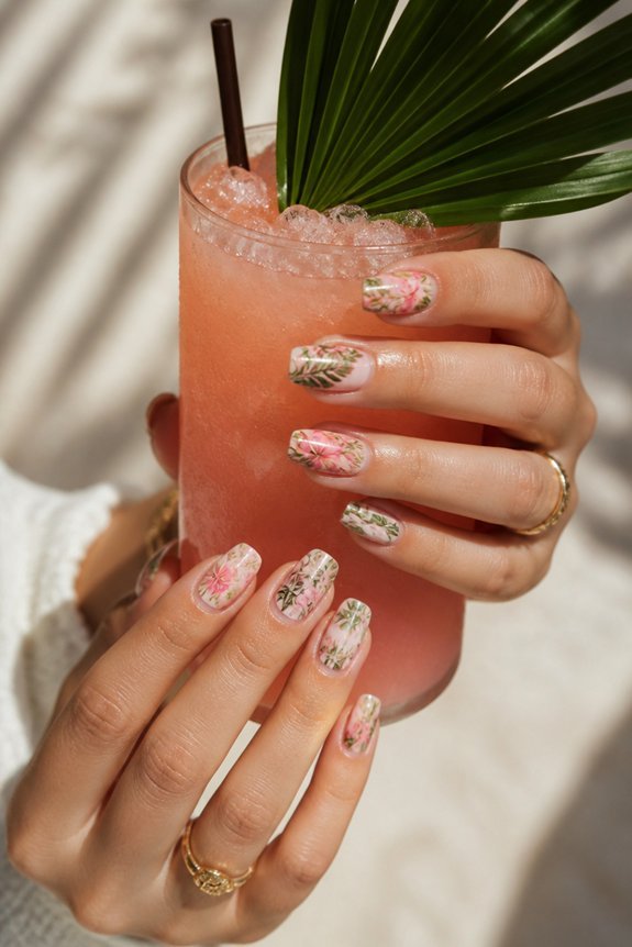tropical nail art designs