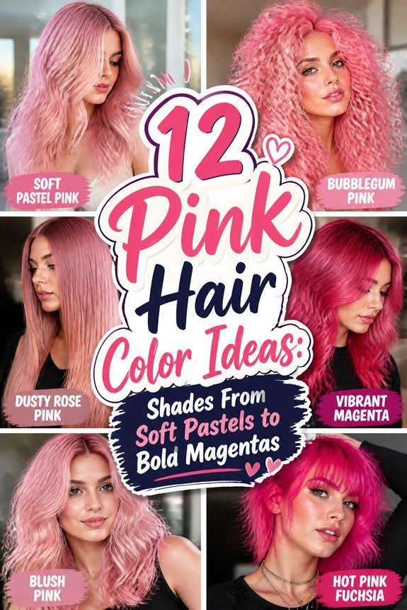 vibrant pink hair inspirations