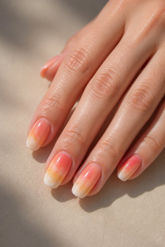 watercolor gradient nail art